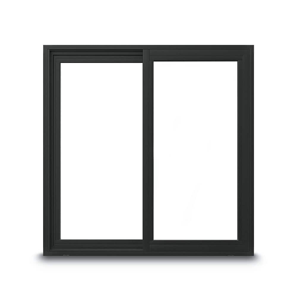 47-1/2 in. x 35-1/2 in. 100 Series XO (Active Left) Black Gliding Composite