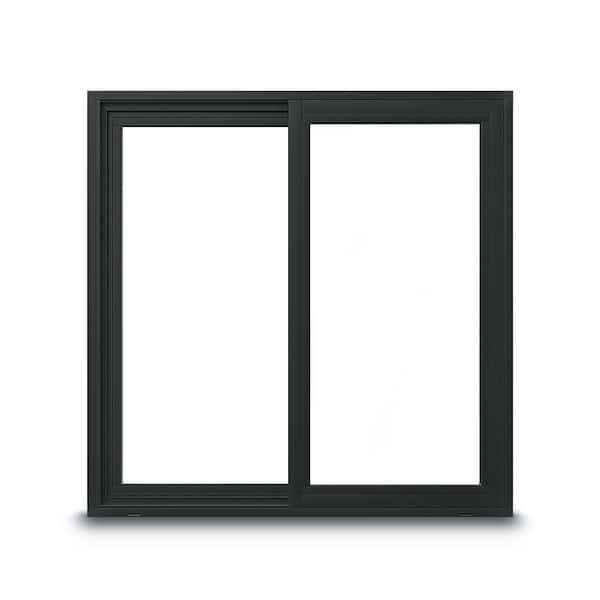 Andersen 47-1/2 in. x 35-1/2 in. 100 Series XO (Active Left) Black Gliding Composite Window w/Black Int & Hdw, Smartsun Glass