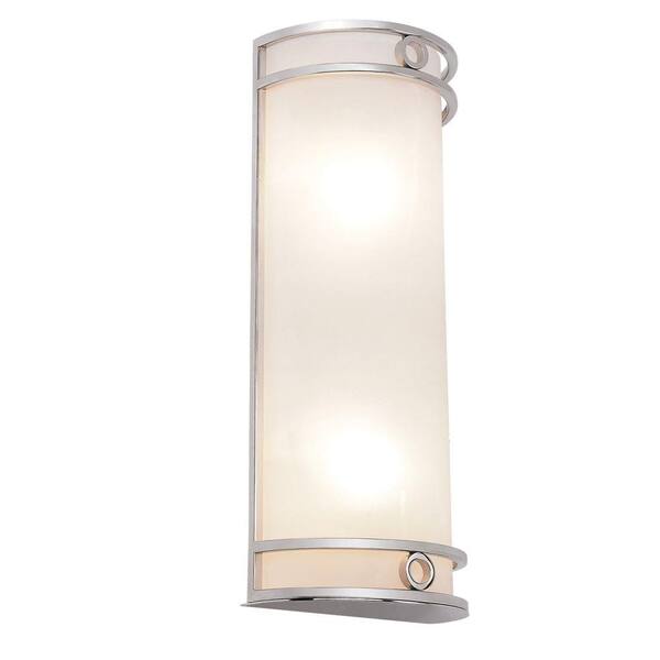 Bel Air Lighting Cabernet Collection 2-Light Polished Chrome Sconce with White Frosted Shade