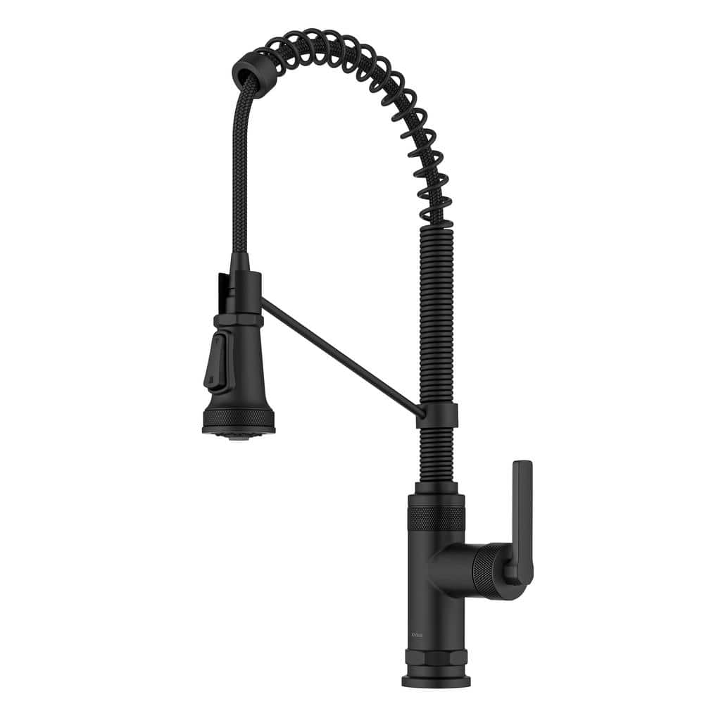 Allyn Commercial Style 2-Function Single Handle Pull Down Sprayer Kitchen Faucet in Matte Black price history on PriceWatchPro