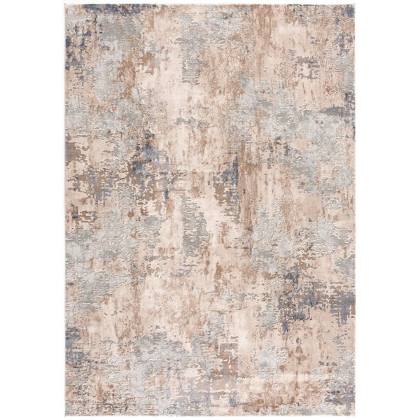 Vogue Collection Modern Abstract Area Rug Large (9x12 ft) - 9'2" x 12'6", Beige