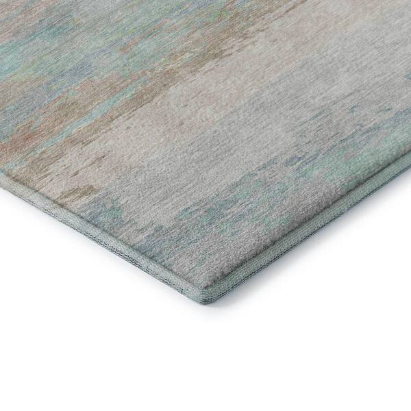 Mayfield Premium Machine Washable Abstract AMF1280 Ivory 3 ft. x 5 ft. Area Rug
