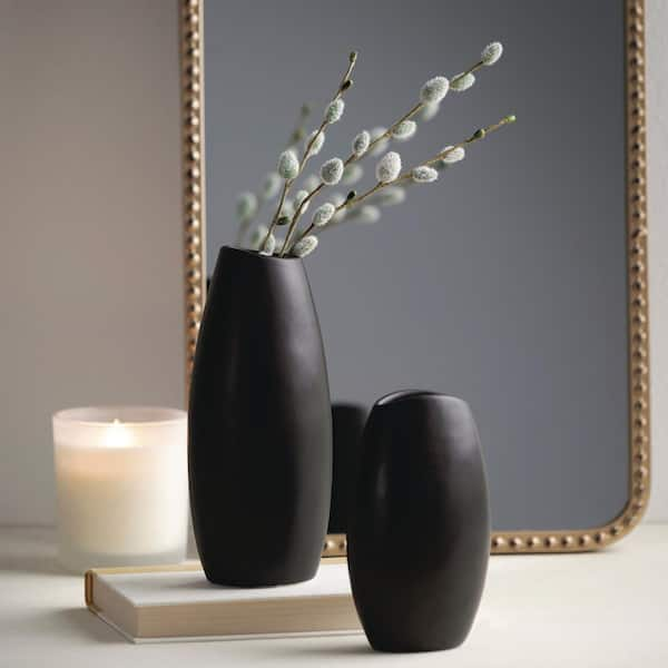 SULLIVANS Influence Collection 6 & 8 Modern Matte Black Vase