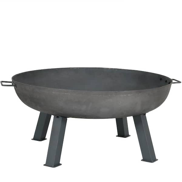Sunnydaze Rustic Cast Iron Fire Pit Bowl - Steel 34 inch