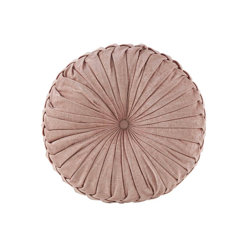 Blush 22 in. L x 22 in. W Polyester Round Throw Pillow, Floor Pillow Cushio