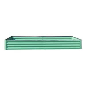 95 in. W x 47 in. D x 12 in. H Green Galvanized Garden Bed, Steel Outdoor Planter Box for Vegetables, Fruits, Flowers