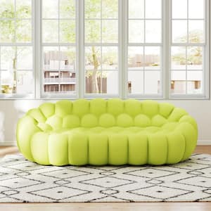 Magic Home 98 in. Bubble Armless Couch, Modern Orange Mesh Fabric
