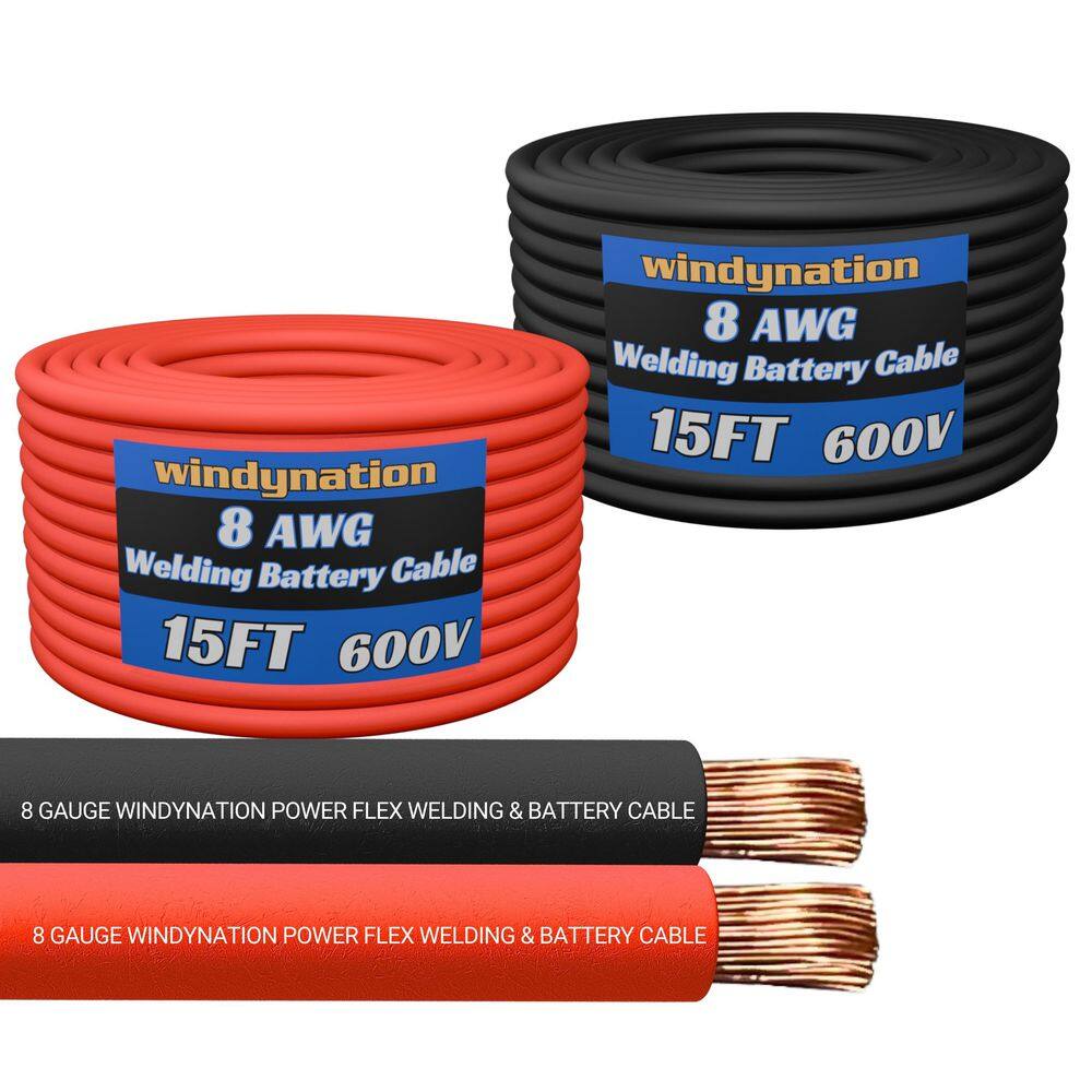 8-Gauge 15 ft. Black/15 ft. Red Welding Cable (1 Pair) price history on PriceWatchPro