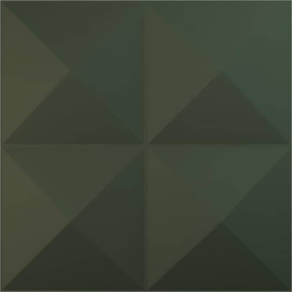 11-7/8"W x 11-7/8"H Tirana EnduraWall Decorative 3D Wall Panel, Satin Hunt Club Green (12-Pack for 11.76 Sq.Ft.)