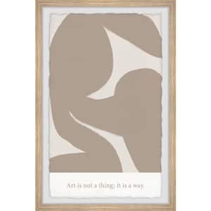 "Art Is Not a Thing" by Marmont Hill Framed Abstract Art Print 24 in. x 16 in. .