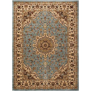 Delano Blue 7 ft. x 9 ft. Oriental Traditional Area Rug