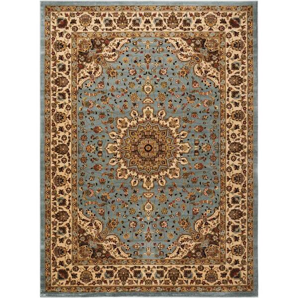 Nourison Delano Blue 8 ft. x 11 ft. Oriental Traditional Area Rug