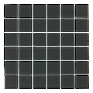 Cypress Dark Green 11.73 in. x 11.73 in. x 5 mm Glass Peel and Stick Wall Mosaic Tile (5.74 sq. ft. /Pack)