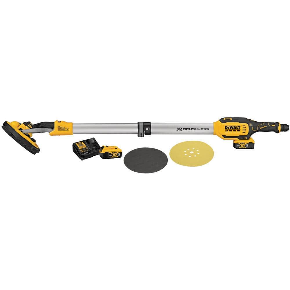 DEWALT 20V MAX Cordless 9 in. Drywall Sander with (2) 20V 5.0Ah Batteries and Charger