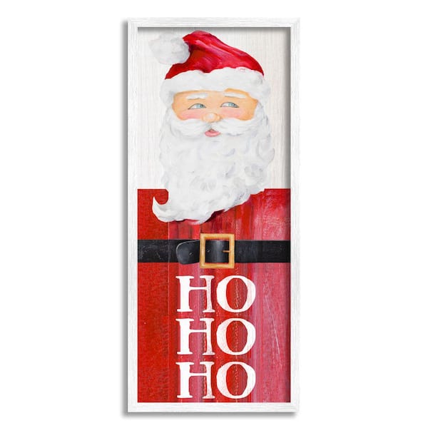 Stupell Industries "Santa Clause Rustic Red Suit Charming Christmas" by Lanie Loreth Framed People Wall Art Print 10 in. x 24 in.