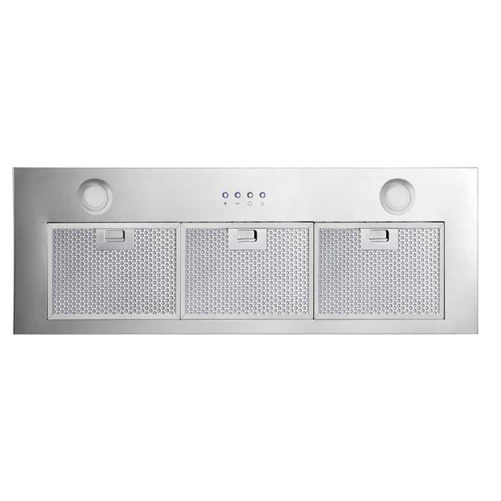 Ancona 36-Inch Stainless Steel Built-In Range Hood with LED Lights