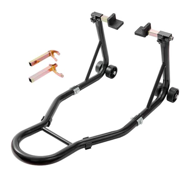 SKYSHALO Motorcycle Rear Wheel Stand with U + L Fork Swingarm Spool 850 lbs. Load Motorcycle Lift Jack Stand for Suzuki Yamaha