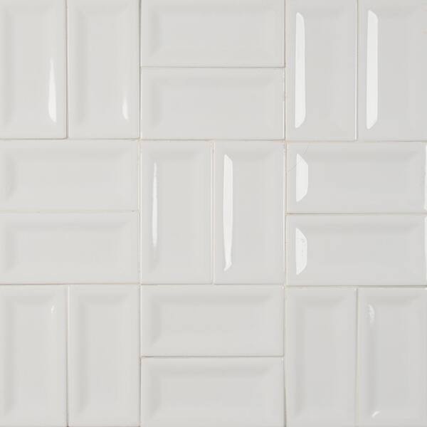Glossy Ceramic White Subway Tile 11, How Thick Is 3×6 Subway Tile
