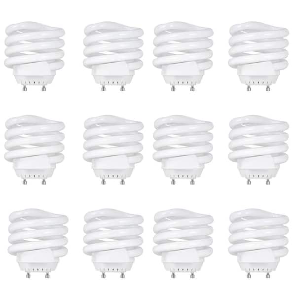 Feit Electric 100W Equivalent Soft White (2700K) Spiral Squat GU24 CFL Light Bulb (12-Pack)