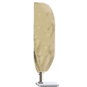 Patio Umbrella Cover 104 in. Beige Outdoor Waterproof Sunscreen Patio Parasol Dust Cover With Zipper,1-pack
