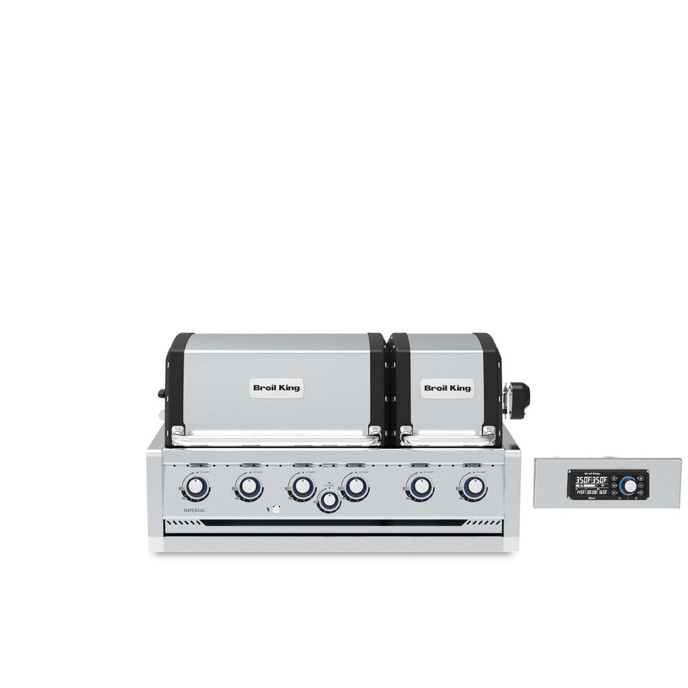 Imperial QS 670 6-Burner Built-In Propane Gas Grill Head with Rear Rotisserie Burner