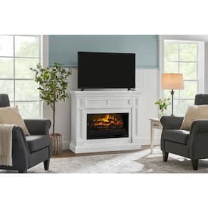 Quintane 48 in. Freestanding Electric Fireplace TV Stand in White