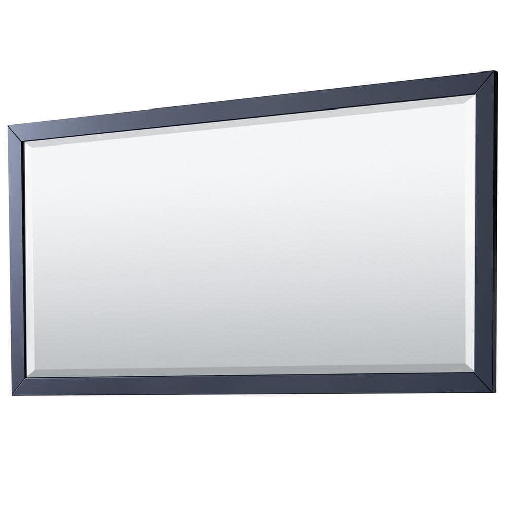 Daria 72" Dark Blue Double Bathroom Vanity with Light-Vein Carrara Marble Top