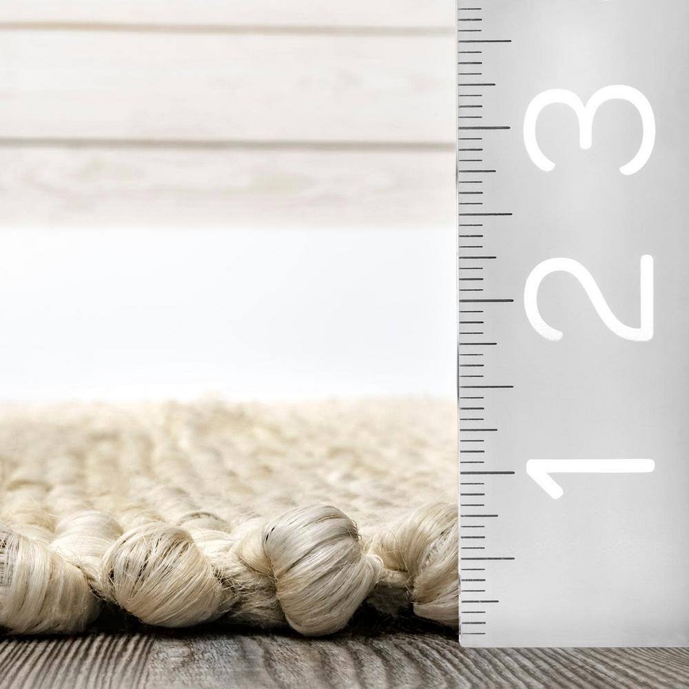 Gray Reversible Rectangular 8' x 10' Stain-Resistant Synthetic Area Rug