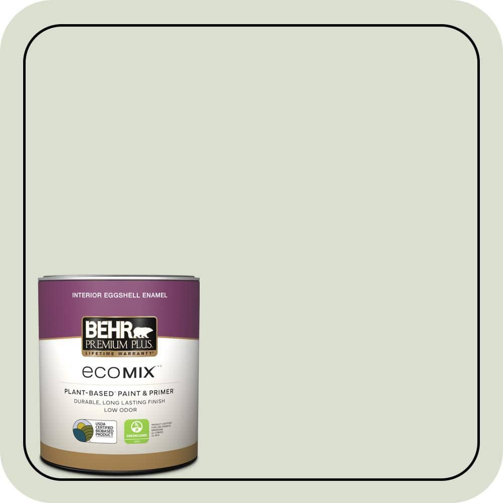 1 qt. #PPL-47 Sage Tint Eggshell Enamel EcoMix Plant-Based Interior Paint & Primer price history on PriceWatchPro