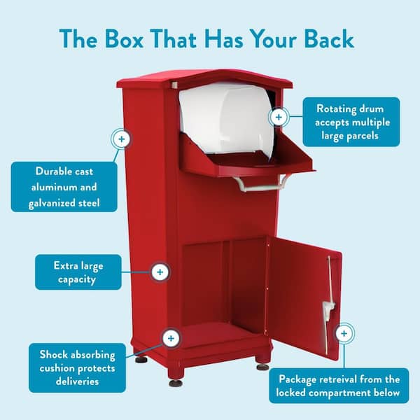 Architectural Mailboxes Elephantrunk Red, Extra Large, Steel