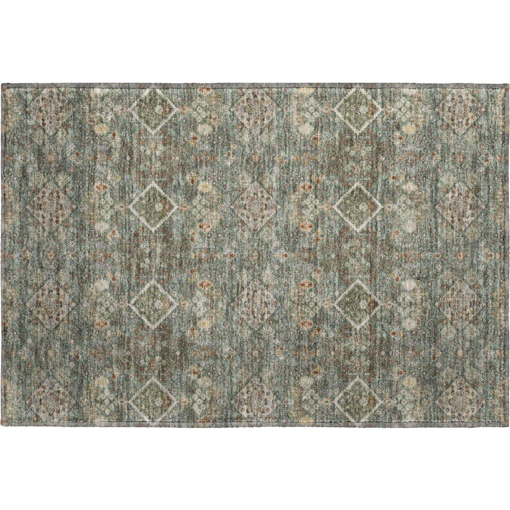 Mayfield Premium Machine Washable Abstract AMF2478 Basil 2 ft. x 3 ft. Accent Rug price history on PriceWatchPro
