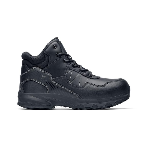 Unisex Piston Mid Water Resistant 4 in. Work Boots - Aluminum Toe- Black Size 16(W)