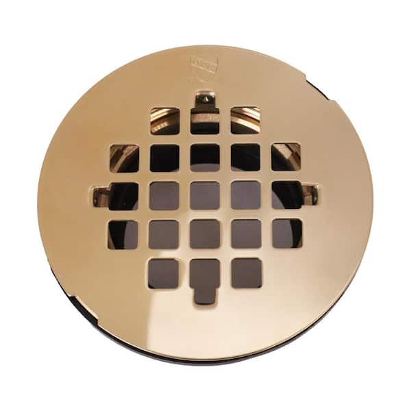 Jacque 4 Round Drain Cover- Brushed Brass