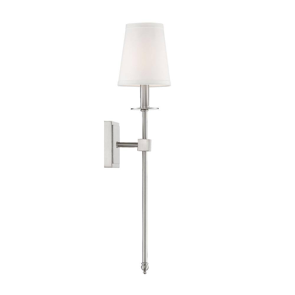 Elegant Transitional Satin Nickel Dimmable Wall Sconce