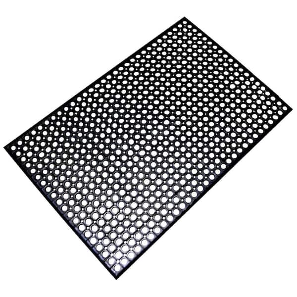  ROVSUN 2-Pack Rubber Floor Mat with Holes, 36''x 60