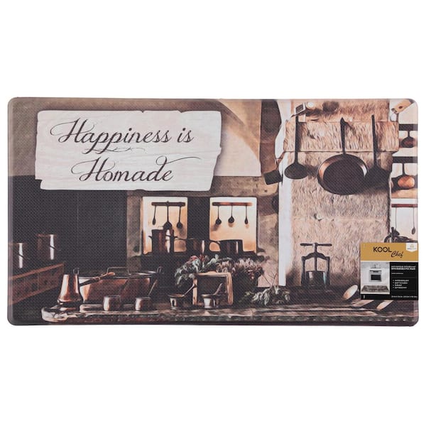 J&V Textiles 20 in. x 32 in. Holiday Themed Cushioned Anti-Fatigue Kitchen Mat (May Your Days Be Merry)