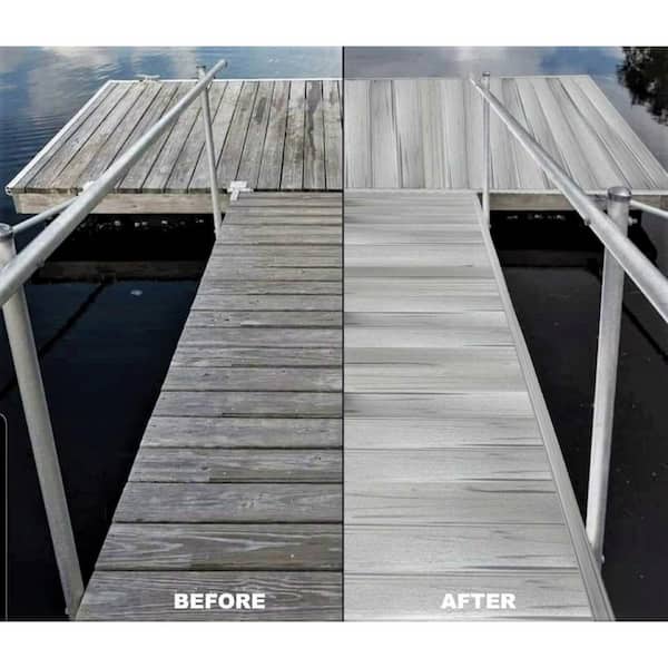 8 ft. Grey Rigid PVC Edge Trim Cover for Deck-Top Board Covers (5-Pack)