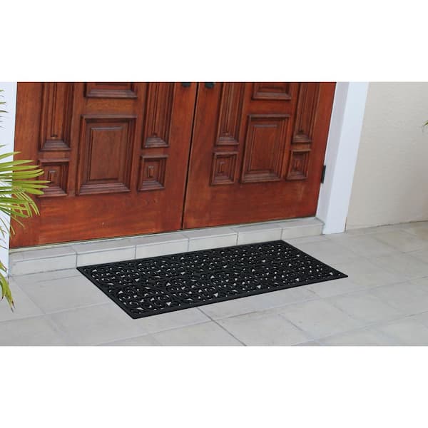 Large Heavy Duty Easy Clean Outdoor PVC Rubber Pin Doorway Scrapper Welcome Mat 