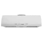 Classic Retro 30 in. 700 CFM Ducted Under Cabinet Range Hood with LED Lighting in Marshmallow White
