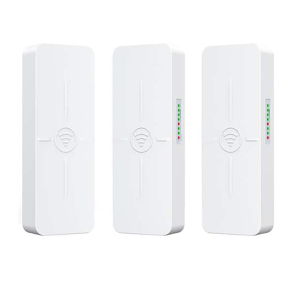 3-Pack Wireless Bridges 1Gbps LAN Ports 5km Long Range Outdoor CPE for Network Extension with 5.8GHz Frequency