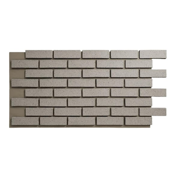Everstone Traditional Faux Brick 44 in. x 21.75 in. Polyurethane Siding