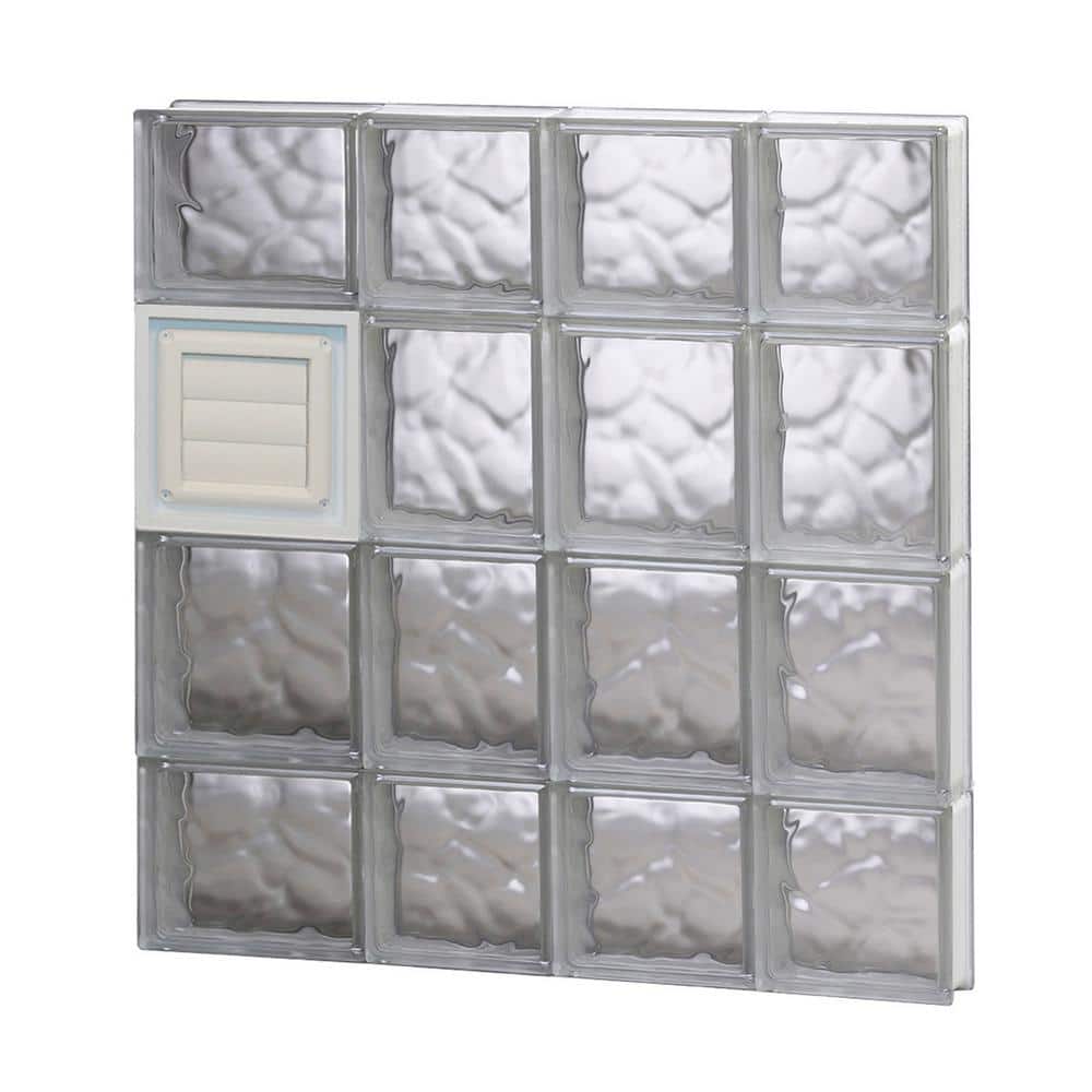 25 in. x 27 in. x 3.125 in. Frameless Wave Pattern Glass Block Window with Dryer Vent price history on PriceWatchPro