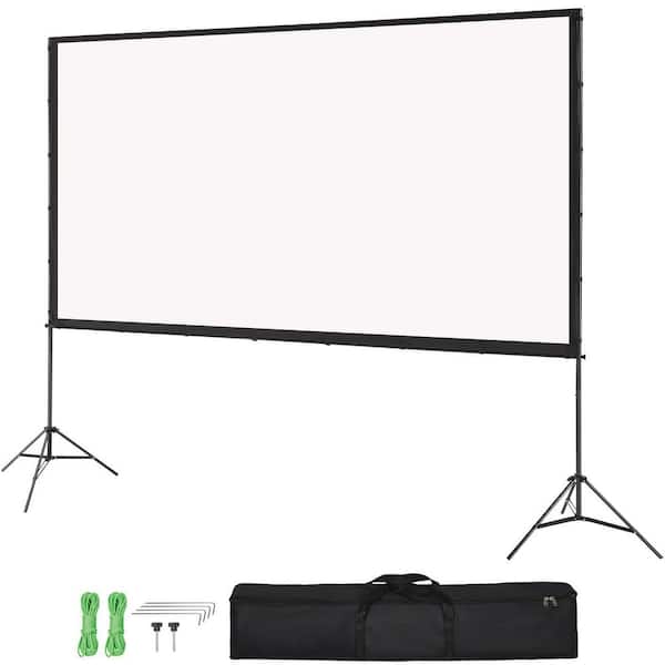 120 in. 16:9 4K 1080 HD Outdoor Movie Screen with Stand for Home Theater Cinema Backyard Movie Night