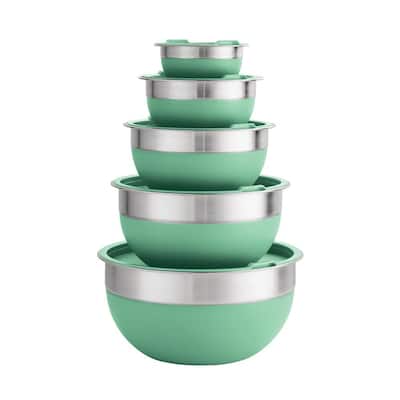Mint Green 10-Piece Covered Mixing Bowl Set