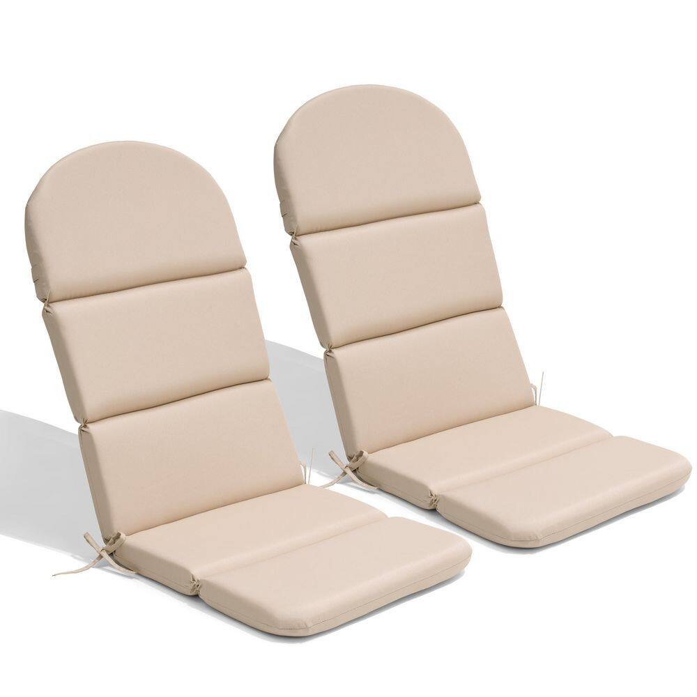 2 Piece 20 in. x 50 in. Deep Seat Outdoor Adirondack Chair Cushion Fade Resistant in Beige price history on PriceWatchPro