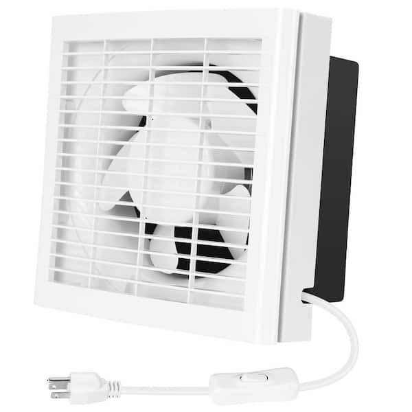 258CFM White Electric Window or Wall Mount Shutter Exhaust Ventilation Fan for Greenhouse Attic Garage