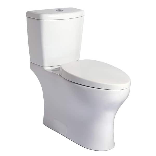 Niagara Stealth Phantom 2-Piece 0.8 GPF Single Flush Elongated Toilet in White, Seat Not Included