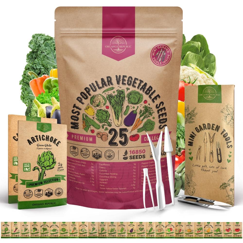 25 Most Popular Vegetable Seeds - 16,850+ Non-GMO Heirloom Seeds for Planting Vegetables in Individual Seed Packets price history on PriceWatchPro