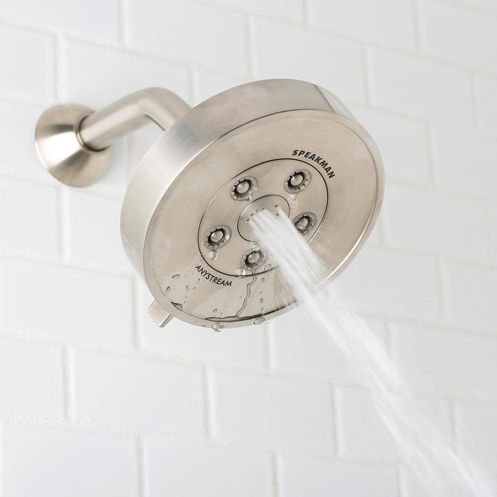 Brushed Nickel Multi-Function Wall Mounted Shower Head