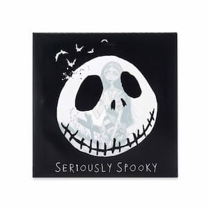 12 in. Black The Nightmare Before Christmas Skull Shadow Halloween Hanging Canvas Wall Decor